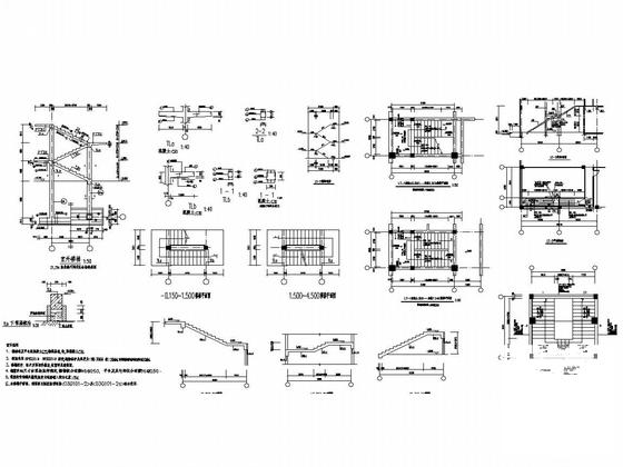 3层框架结构宝马4S店结构CAD施工图纸（6度抗震） - 5