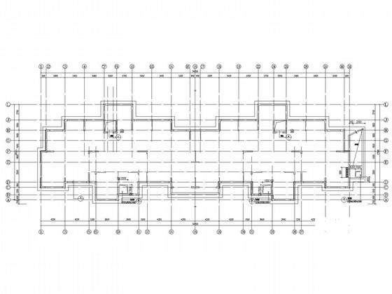 11层筏形基础框剪住宅楼结构CAD施工图纸(带跃层)(平面布置图) - 2