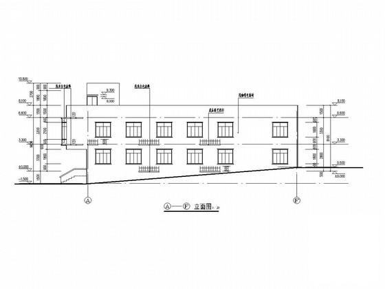 两层框架结构带1层地下室服务综合楼结构施工图纸（建筑施工图纸）(柱下条形基础) - 1