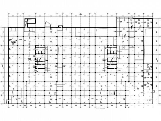 框架核心筒商业综合楼结构CAD施工图纸(现浇钢筋混凝土) - 1