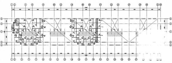 6层底框结构住宅楼结构CAD施工图纸(平面布置图) - 1