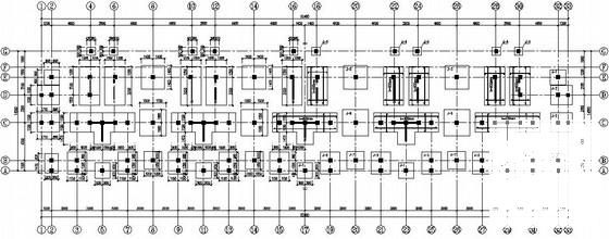 6层底框结构住宅楼结构CAD施工图纸(平面布置图) - 3