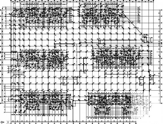 大型小区地下室结构CAD施工图纸 - 1