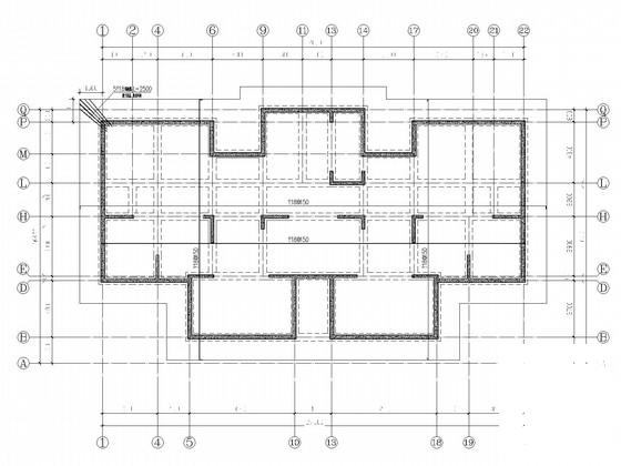 18层筏形基础框剪住宅楼结构CAD施工图纸 - 2