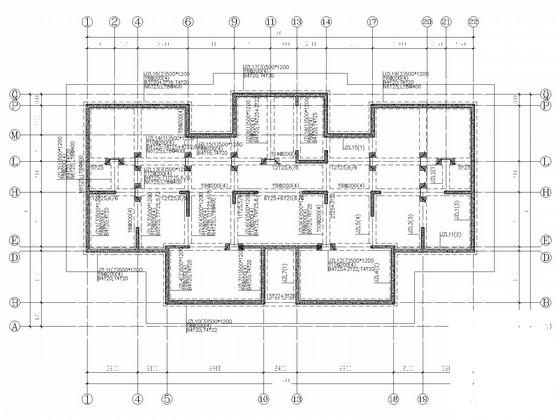 18层筏形基础框剪住宅楼结构CAD施工图纸 - 3