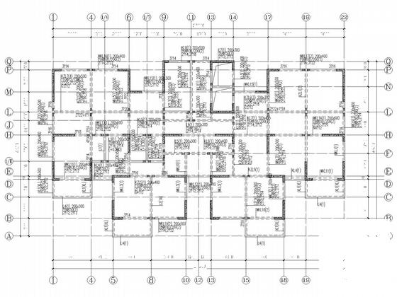 18层筏形基础框剪住宅楼结构CAD施工图纸 - 4