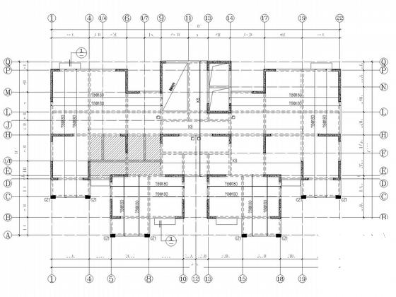 18层筏形基础框剪住宅楼结构CAD施工图纸 - 5