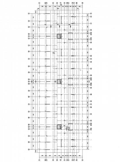 8层异形柱筏形基础框剪结构住宅楼结构CAD施工图纸(平面布置图) - 2