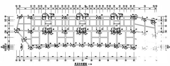 6层底框砖混住宅楼结构CAD施工图纸 - 1