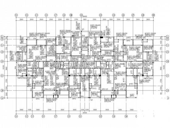 16层筏形基础剪力墙住宅楼结构CAD施工图纸 - 1