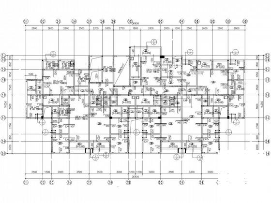 16层筏形基础剪力墙住宅楼结构CAD施工图纸 - 2