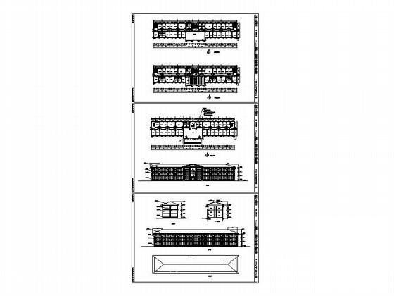 上3层行政办公楼建筑方案设计CAD图纸（欧陆风格）(屋顶平面图) - 4