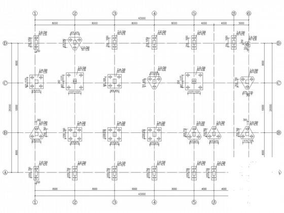 地下1层地上6层框架康复楼结构CAD施工图纸（桩基础） - 2