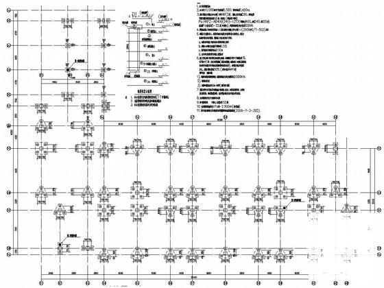 4层框架结构实验楼结构CAD施工图纸（7度抗震）(基础采用桩基础) - 1