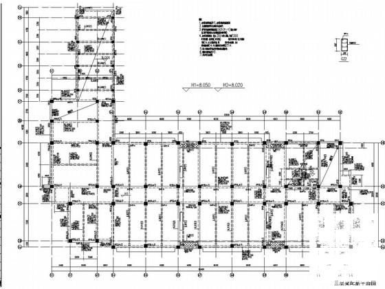 4层框架结构实验楼结构CAD施工图纸（7度抗震）(基础采用桩基础) - 3