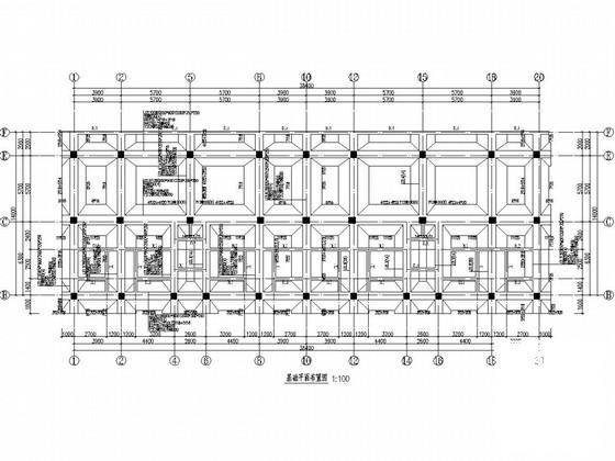 7层条形基础客运站综合住宅楼结构CAD施工图纸（7度抗震） - 1