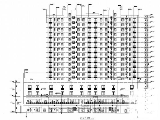 17层框支剪力墙结构底商住宅楼结构施工图纸（建筑施工图纸） - 1