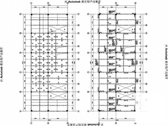 2栋框架结构住宅配套用房结构CAD图纸(柱平法施工图) - 3