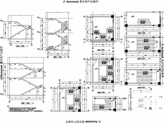 2栋框架结构住宅配套用房结构CAD图纸(柱平法施工图) - 4