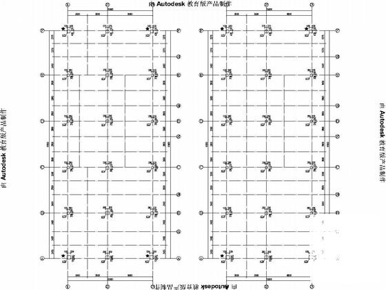 2栋框架结构住宅配套用房结构CAD图纸(柱平法施工图) - 5