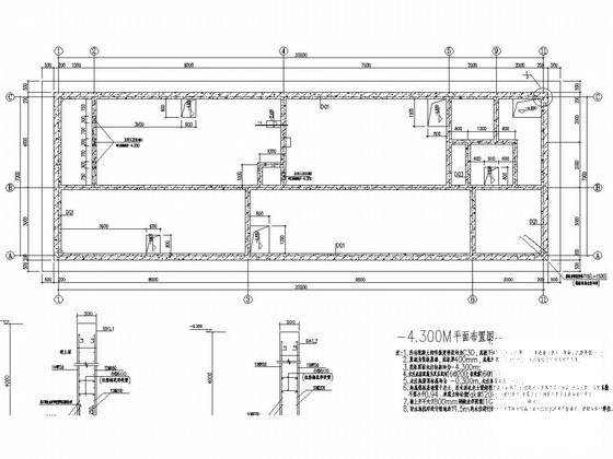 植物园科研辅助用楼中水处理站建筑及结构CAD施工图纸 - 2
