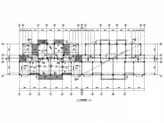 6层异形柱框架结构带跃层住宅楼结构CAD施工图纸 - 3