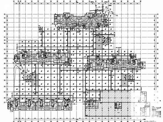 框架结构地下车库结构施工图纸（387个车位）(基础平面布置) - 4