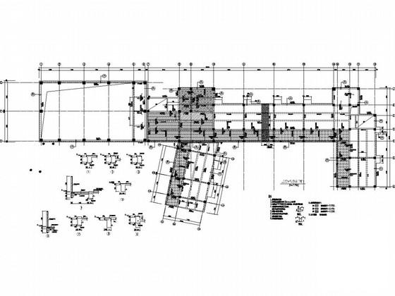 4层框架结构小学教学楼结构施工图纸（钢结构屋顶） - 2
