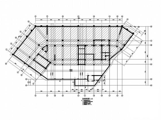 5层框架剪力墙结构中学教育综合楼建筑及结构图（图纸详尽） - 2