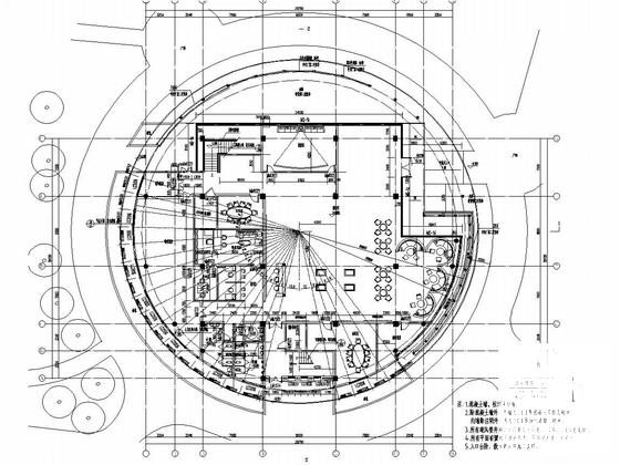 科技基地框架结构圆形展厅结构图纸（建筑图纸） - 4