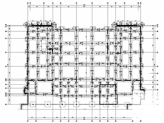3层四区框架剪力墙结构回字形酒店结构图纸（带阁楼） - 1