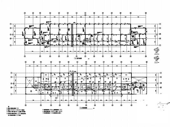 3层四区框架剪力墙结构回字形酒店结构图纸（带阁楼） - 4