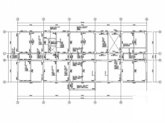 8层框架结构办公大楼（pkpm模型）(梁配筋图) - 1