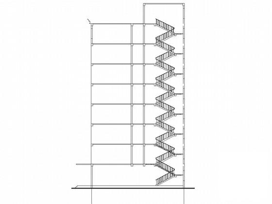 8层框架结构办公大楼（pkpm模型）(梁配筋图) - 4
