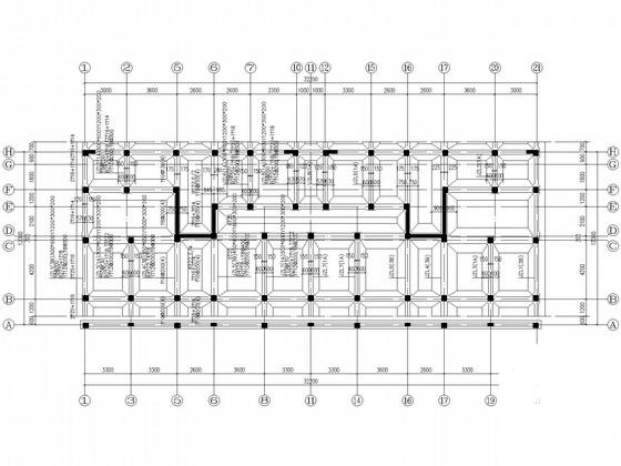 5层条形基础底框抗震墙住宅楼结构CAD施工图纸（7度抗震）(地基梁配筋) - 2