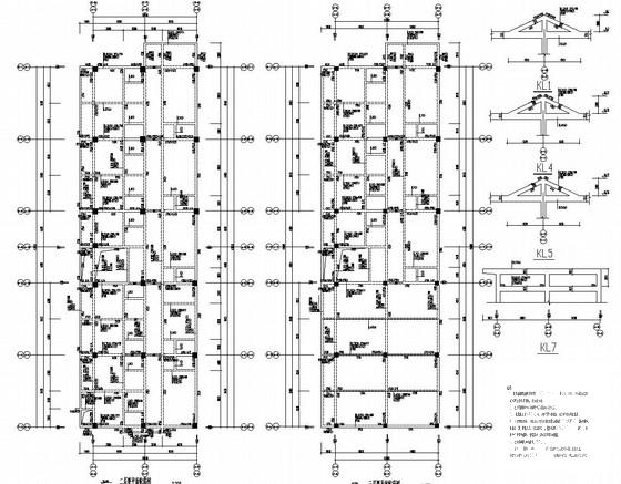 3层框架结构研发中心梁板柱CAD图纸 - 2