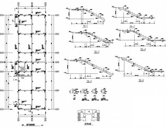 3层框架结构研发中心梁板柱CAD图纸 - 3