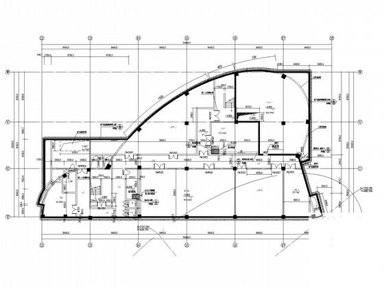 蝴蝶造型财富中心5层框架建筑结构CAD施工图纸(地下室平面图) - 2
