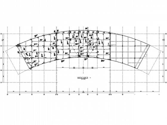 蝴蝶造型财富中心5层框架建筑结构CAD施工图纸(地下室平面图) - 5
