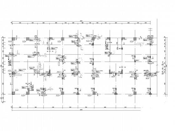 4层筏形基础剪力墙住宅楼结构CAD施工图纸(带地下室)(板配筋图) - 1