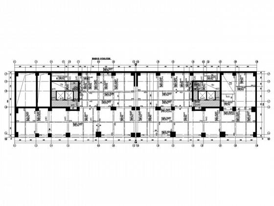 34层框剪综合办公楼结构CAD施工图纸（桩基础）(平面布置图) - 2