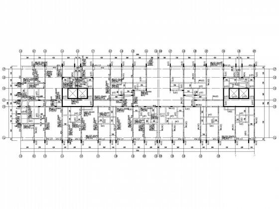 34层框剪综合办公楼结构CAD施工图纸（桩基础）(平面布置图) - 5