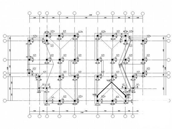 4层桩基础框架结构沿海住宅楼结构CAD施工图纸（7度抗震） - 2