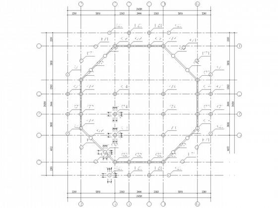 3层带地下室框架仿古建筑结构CAD施工图纸（7度抗震） - 1