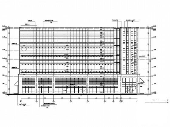 6层学校综合楼框架结构CAD施工图纸（建筑图纸）(人工挖孔桩基础) - 1