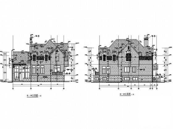 两层异形柱框架结构CAD施工图纸（建筑图纸） - 1