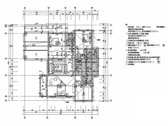 两层异形柱框架结构CAD施工图纸（建筑图纸） - 5