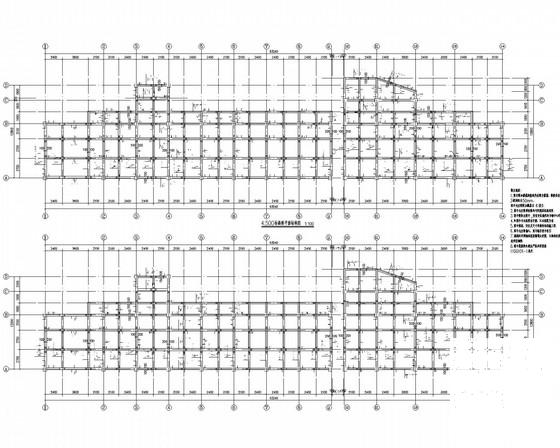 两层独立基础框架结构茶餐厅结构CAD施工图纸（7度抗震）(平面布置图) - 1