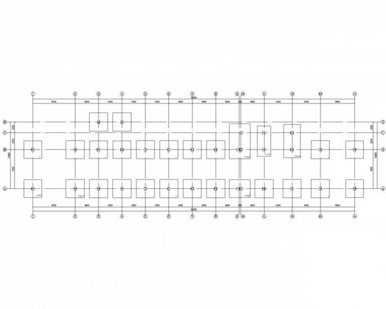 两层独立基础框架结构茶餐厅结构CAD施工图纸（7度抗震）(平面布置图) - 3
