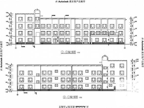 6层框架结构幼儿园教学楼结构图纸(人工成孔灌注桩) - 1